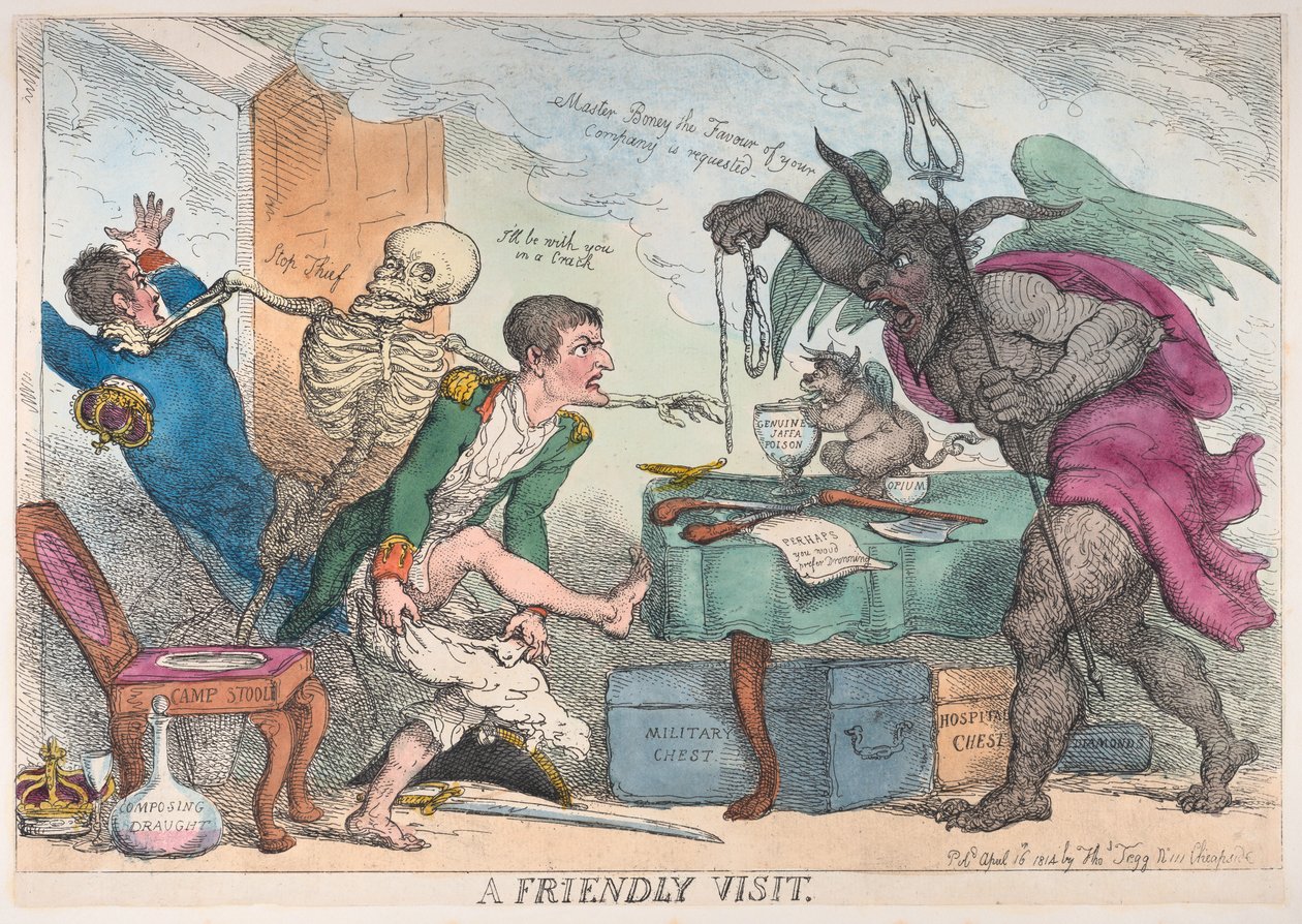 Een Vriendschappelijk Bezoek door Thomas Rowlandson