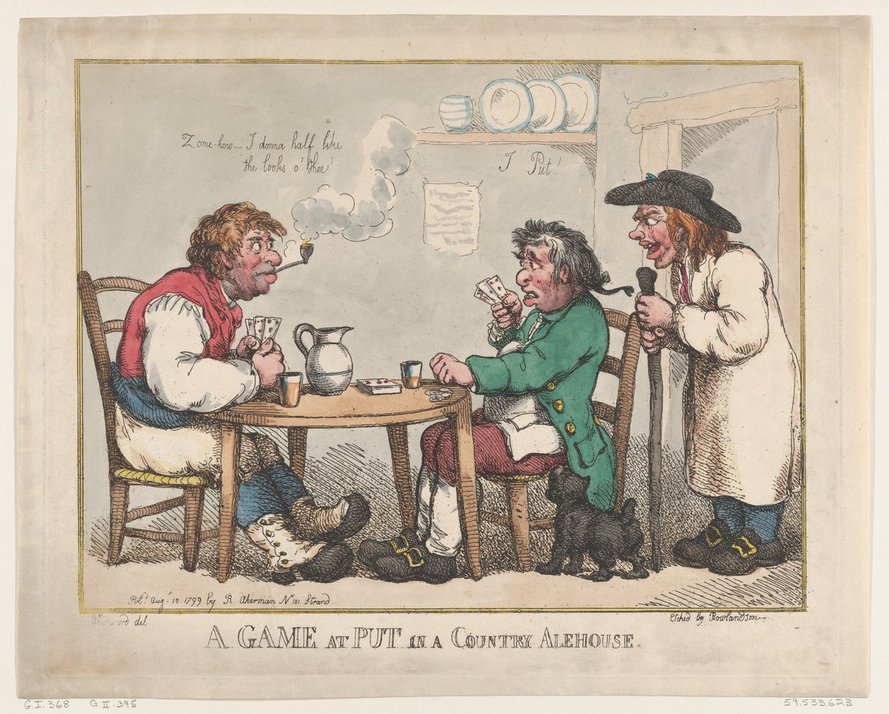 Een spelletje Put in een landelijke herberg, 10 augustus 1799 door Thomas Rowlandson
