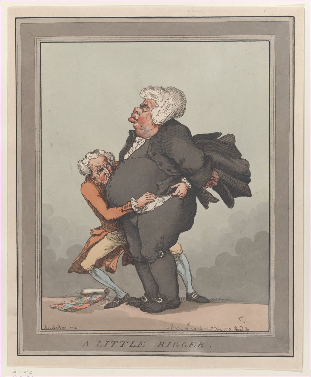 Een beetje groter, 18 mei 1791 door Thomas Rowlandson