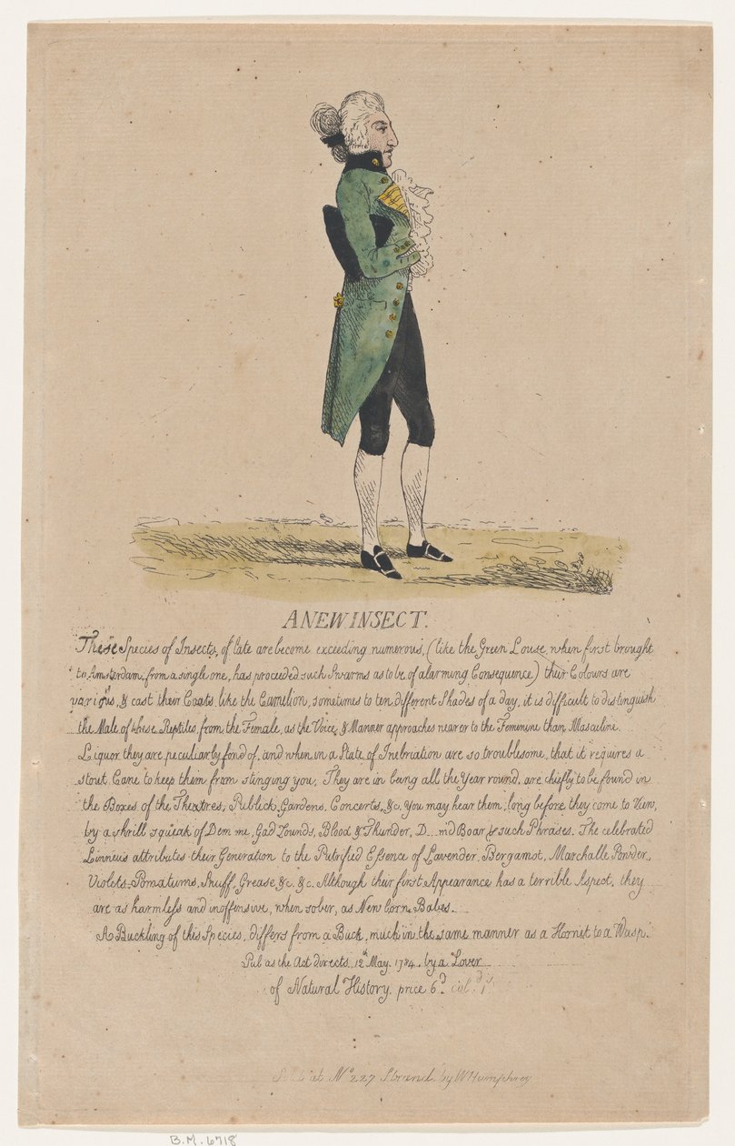 Een Nieuw Insect, 12 mei 1784 door Thomas Rowlandson