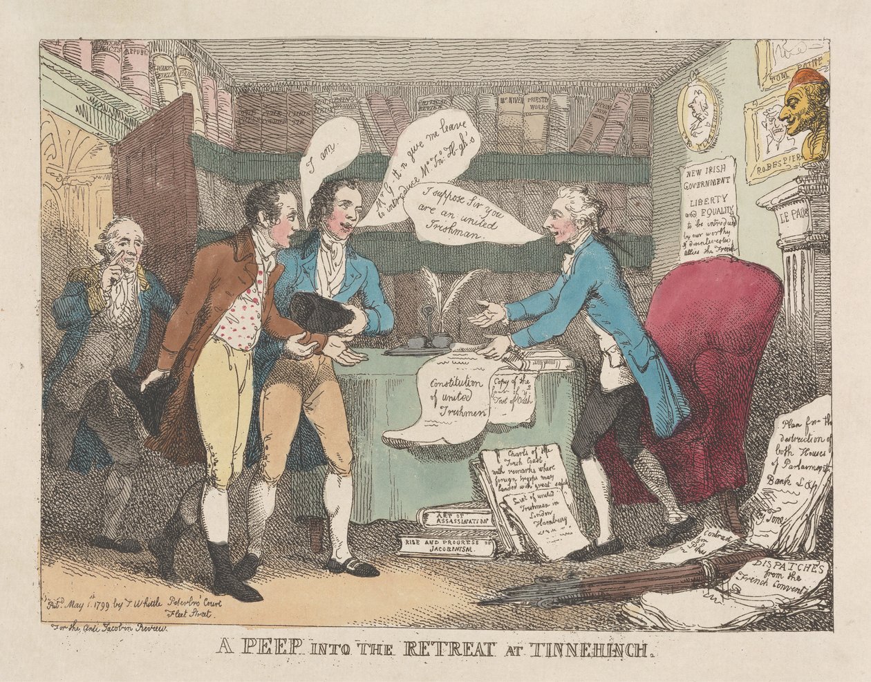 Een kijkje in het retreat in Tinnehinch door Thomas Rowlandson