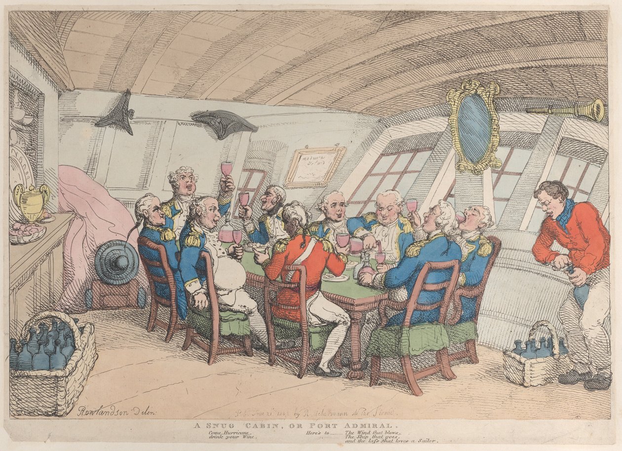 Een Knus Hutje, of Havenadmiraal, 21 juni 1808 door Thomas Rowlandson