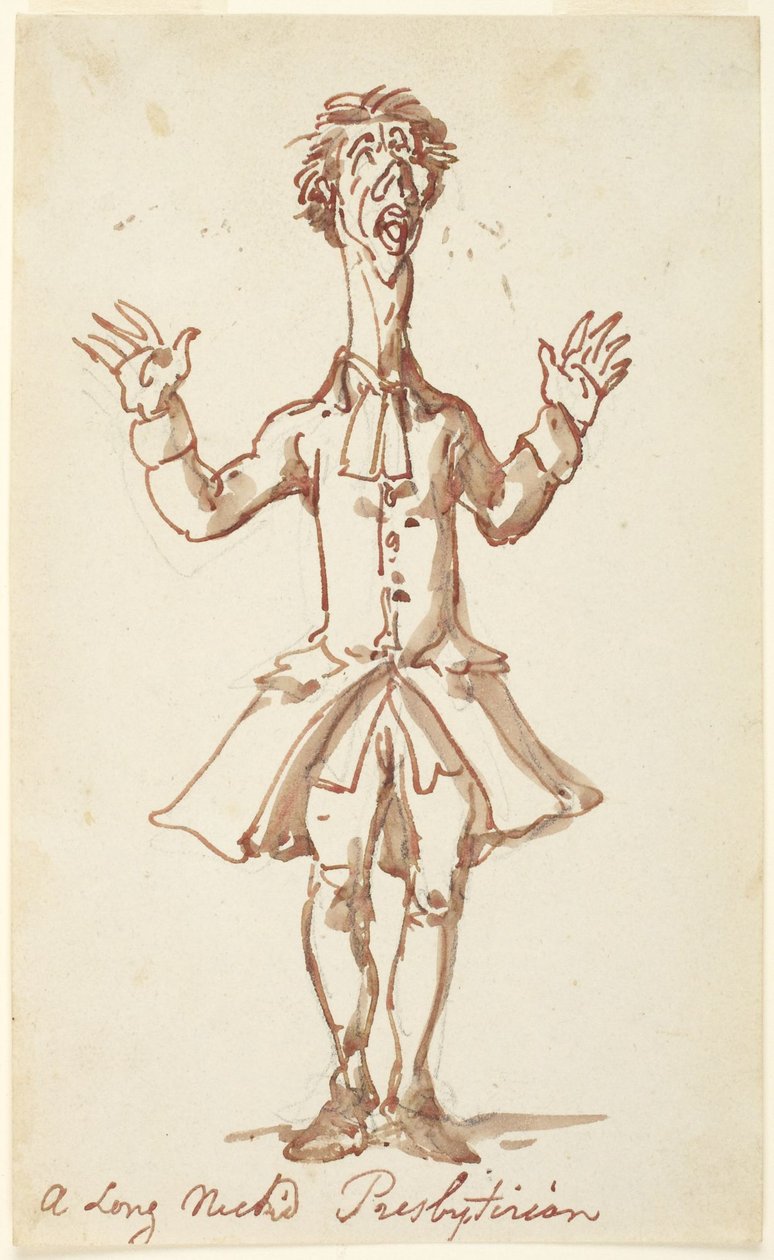 Een presbyteriaan met een lange nek door Thomas Rowlandson