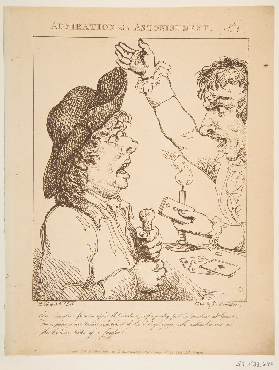 Bewondering met Verbazing Le Brun Travested, of Karikaturen van de Passies door Thomas Rowlandson