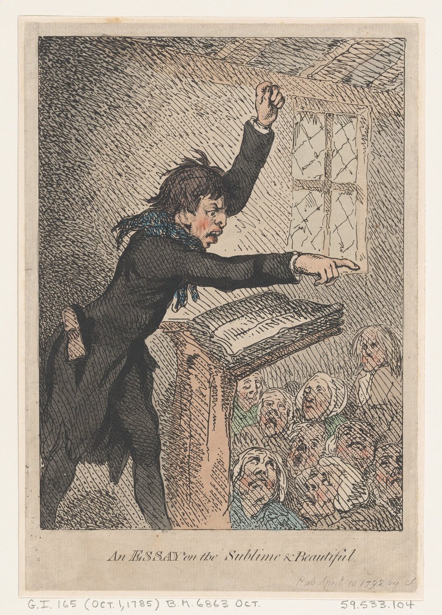 Een Essay over het Sublieme & Mooie, 10 april 1792 door Thomas Rowlandson