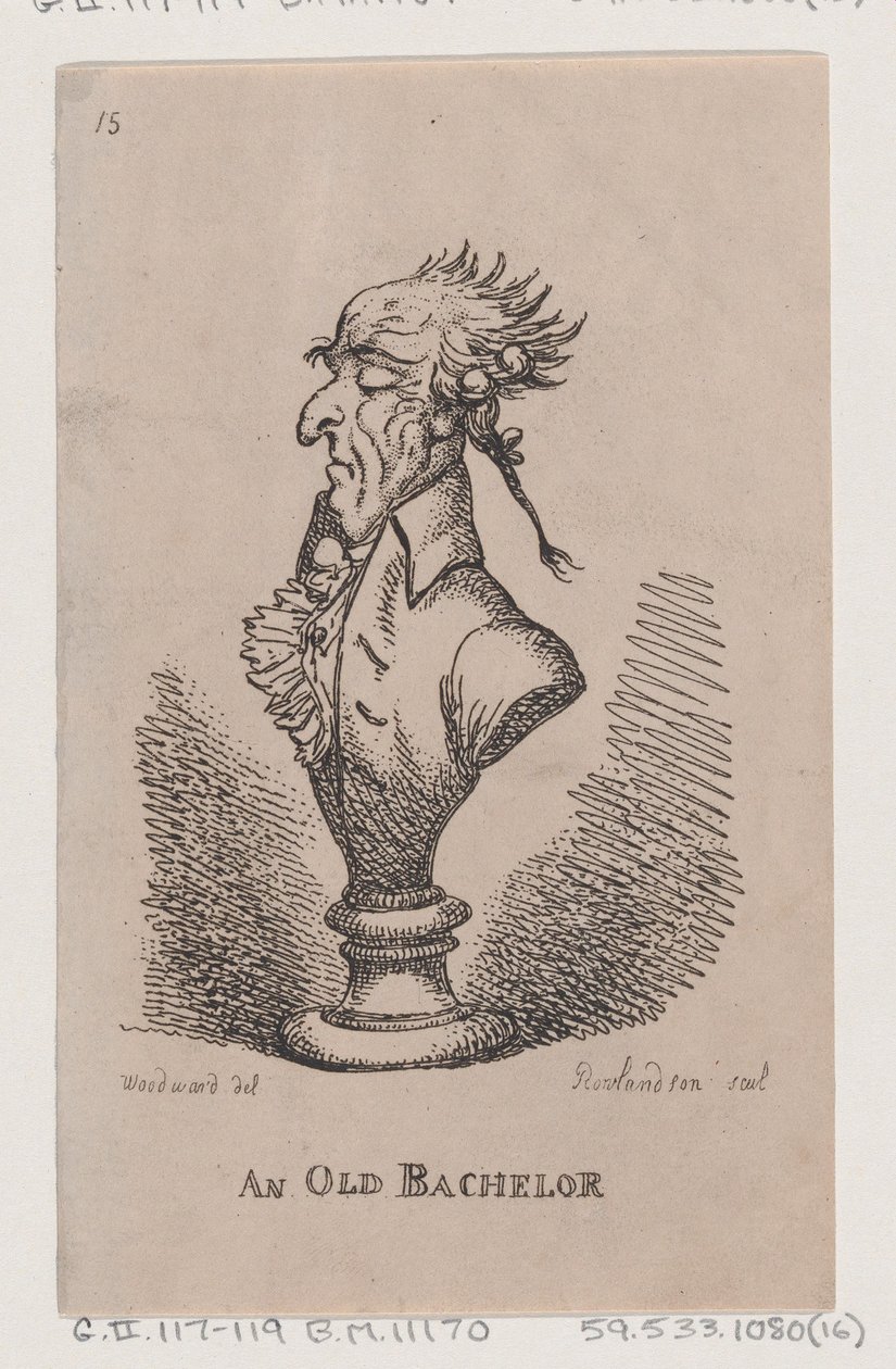 Een oude vrijgezel, 1808 door Thomas Rowlandson