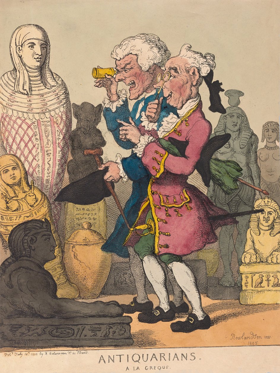 Antiquairs à la Greque door Thomas Rowlandson
