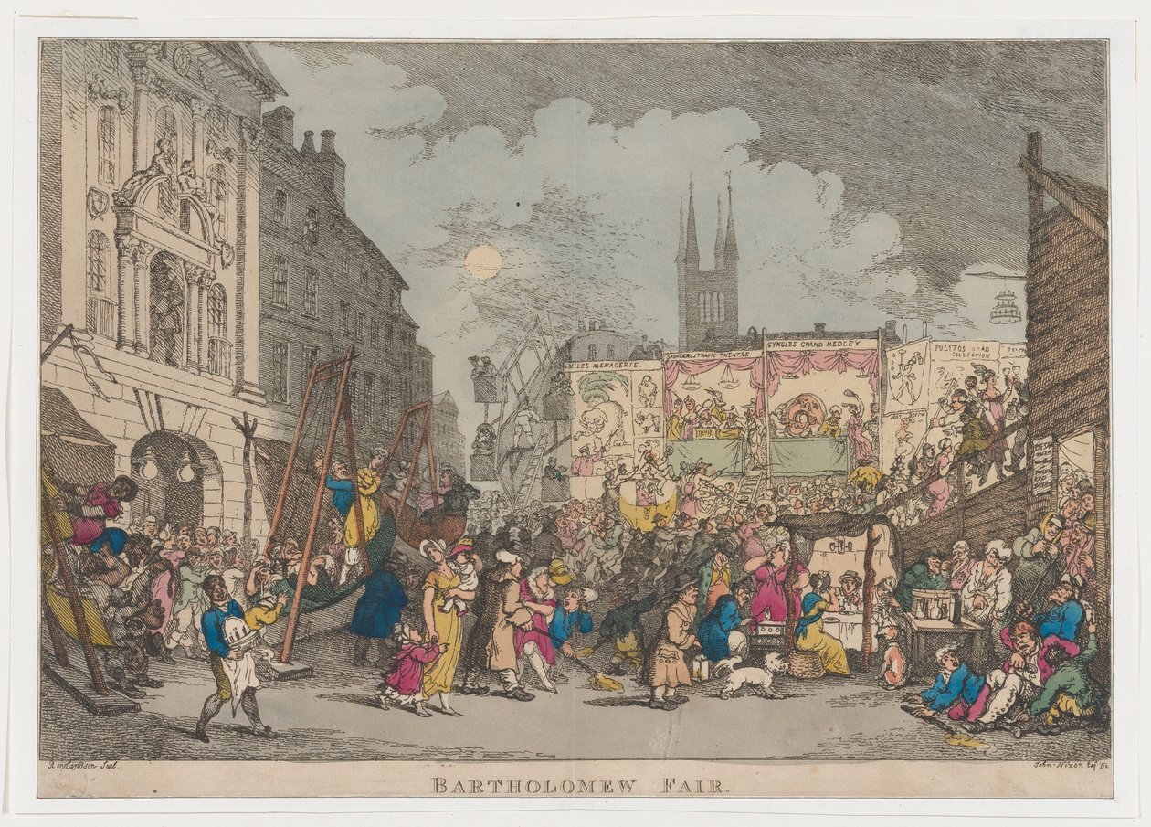 Bartholomew Fair, 1807 door Thomas Rowlandson