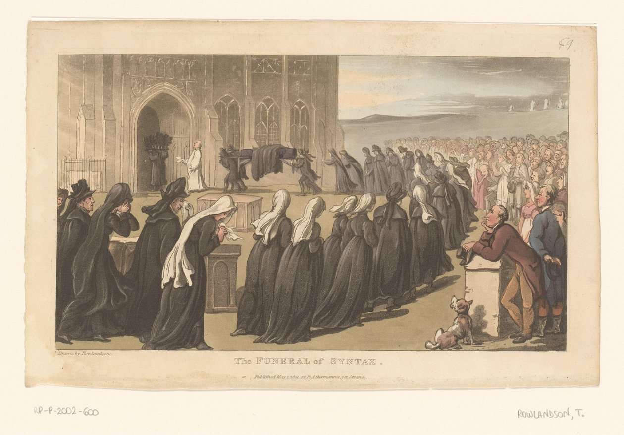Begrafenis van Syntax door Thomas Rowlandson