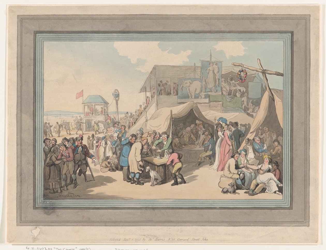 Tussen de heats [De koers], 1 januari 1798 door Thomas Rowlandson