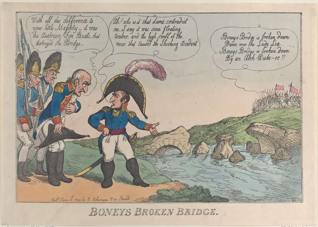 Boneys Gebroken Brug, 12 juni 1809 door Thomas Rowlandson