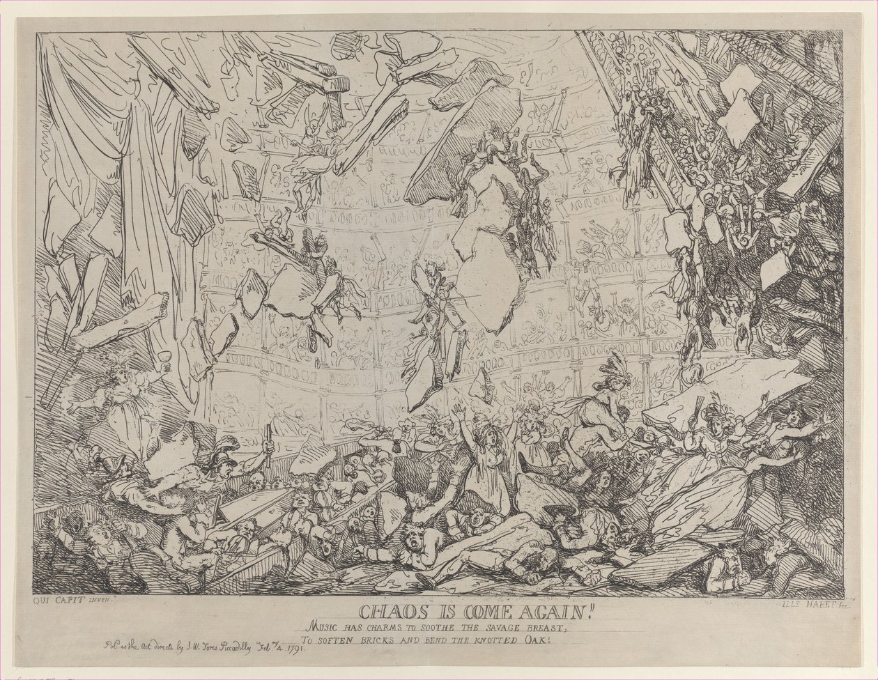 Chaos is Weer Terug!, 4 februari 1791 door Thomas Rowlandson