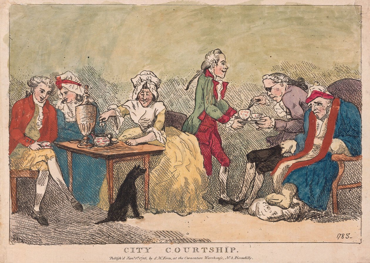 Stedelijke hofmakerij door Thomas Rowlandson