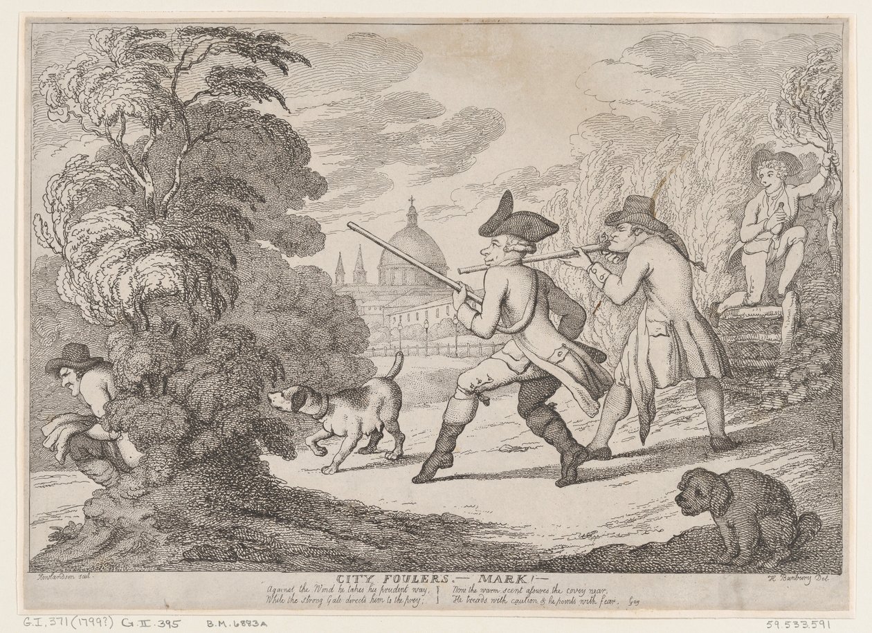 City Foulers-Mark!, 1799 door Thomas Rowlandson
