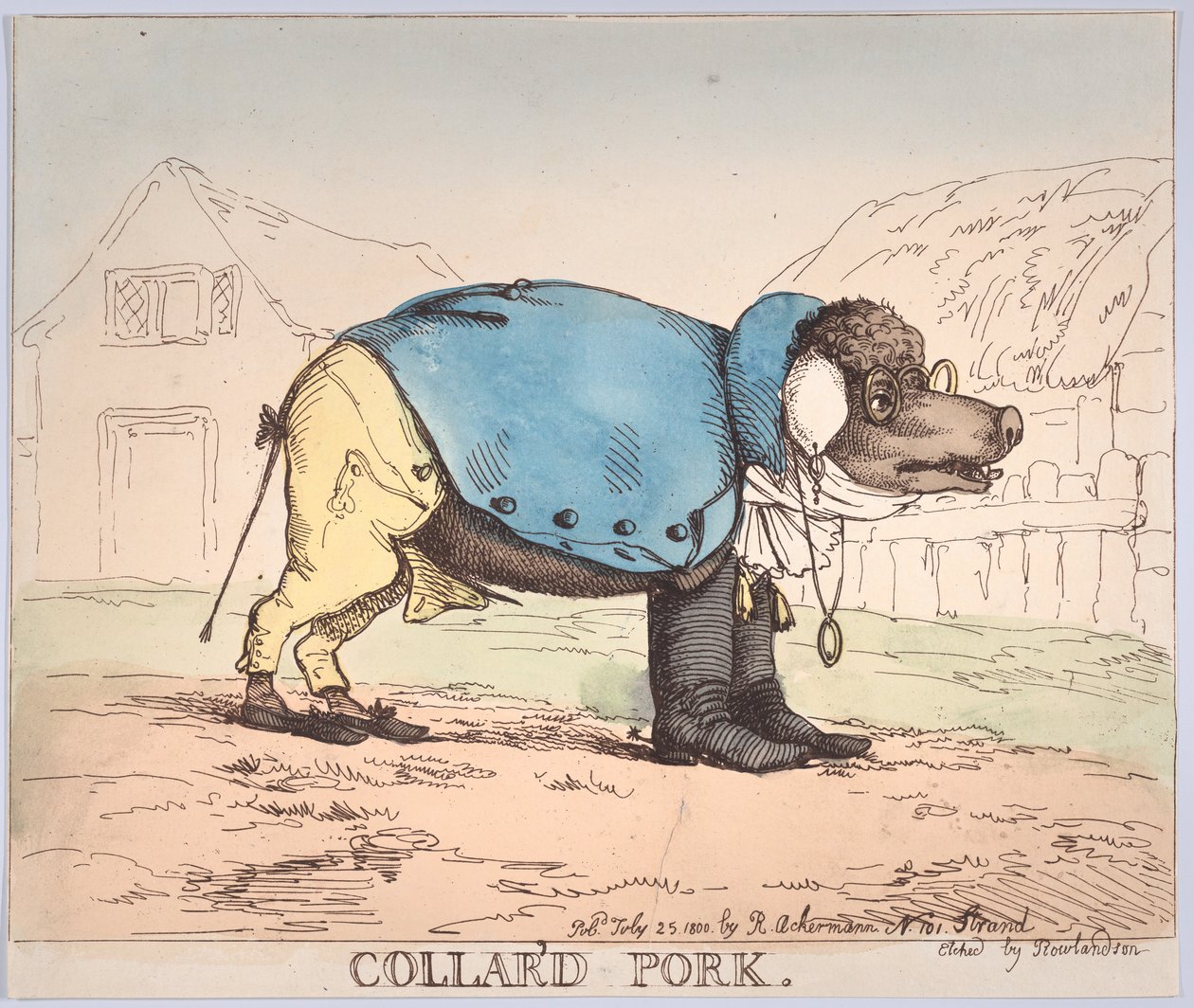 Gekraagde Varkensvlees, 25 juli 1800 door Thomas Rowlandson