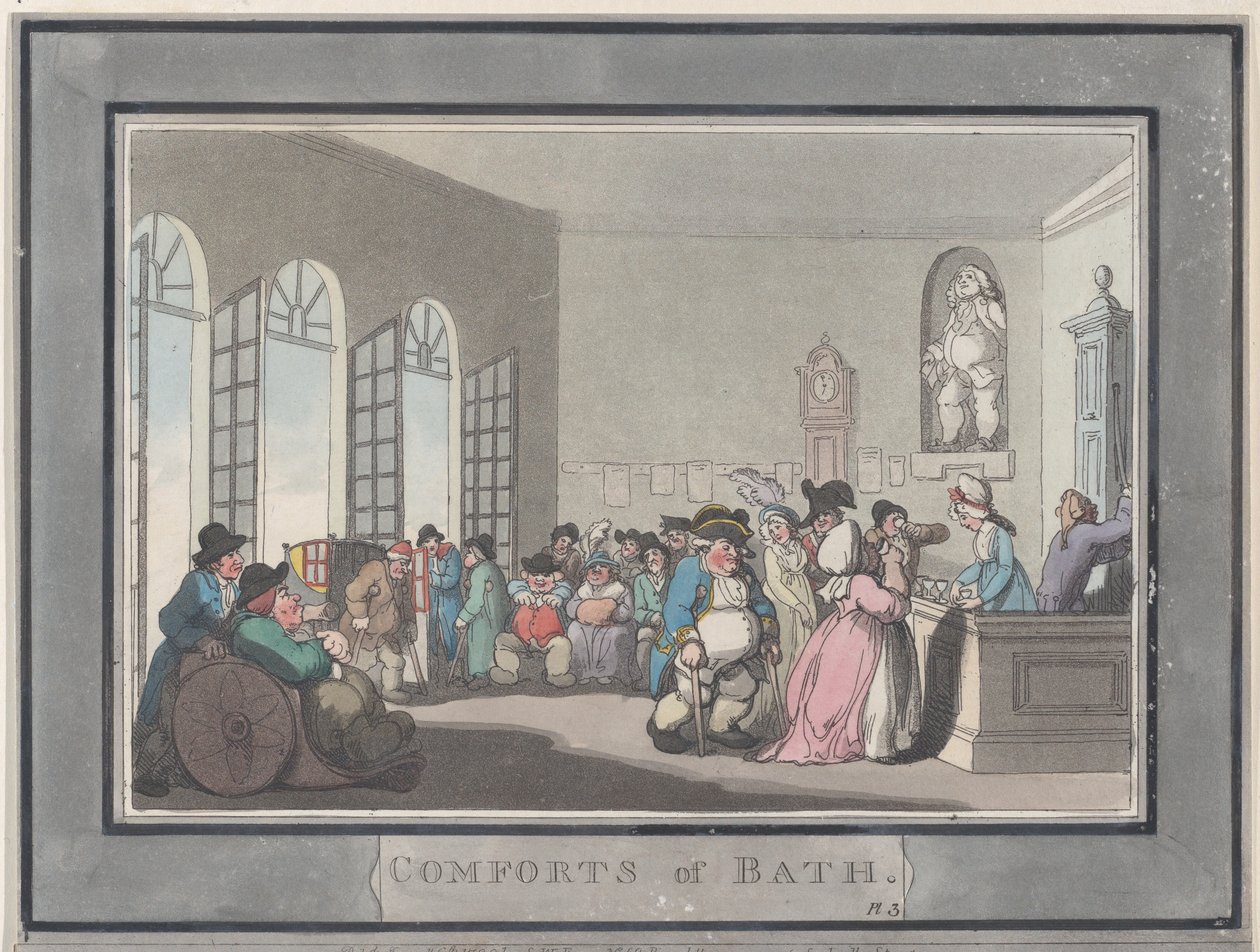 Comforts of Bath, Plaat 3 door Thomas Rowlandson