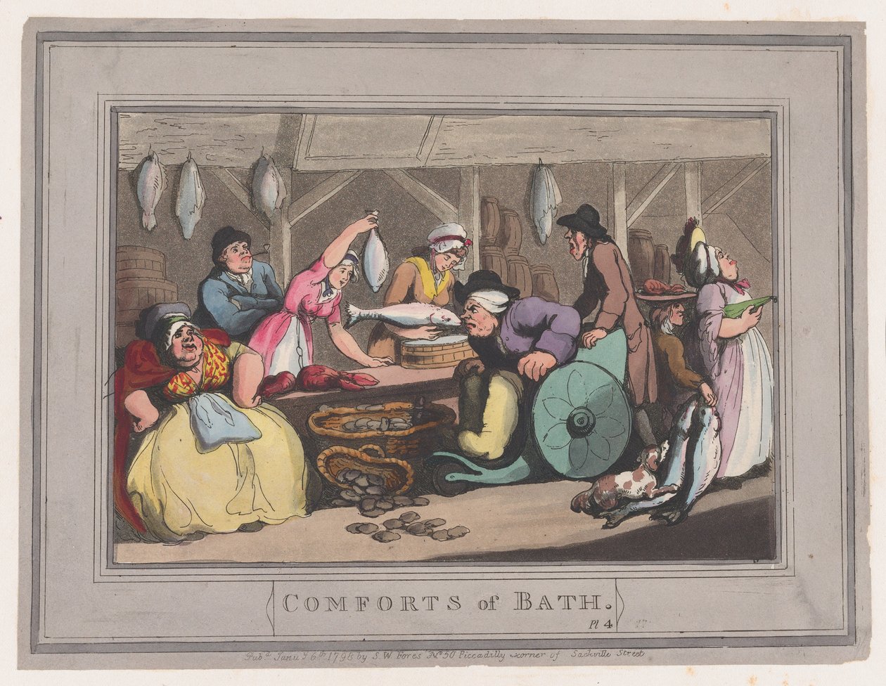 Comforts of Bath, Plaat 4, 6 januari 1798 door Thomas Rowlandson