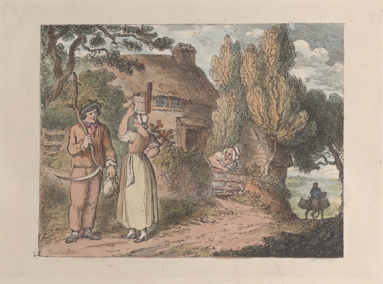 Cornwall, Een Toezichthouder, uit Zichten in Cornwall door Thomas Rowlandson