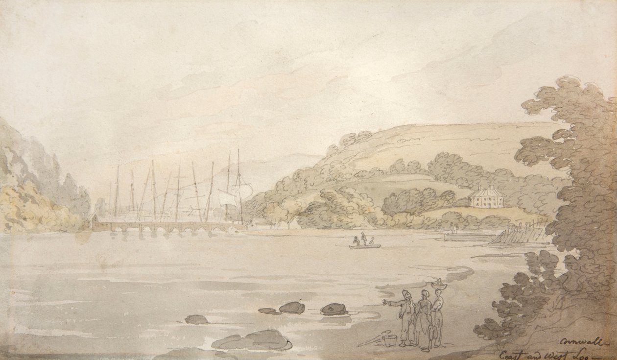 Cornwall, Oost en West Looe door Thomas Rowlandson