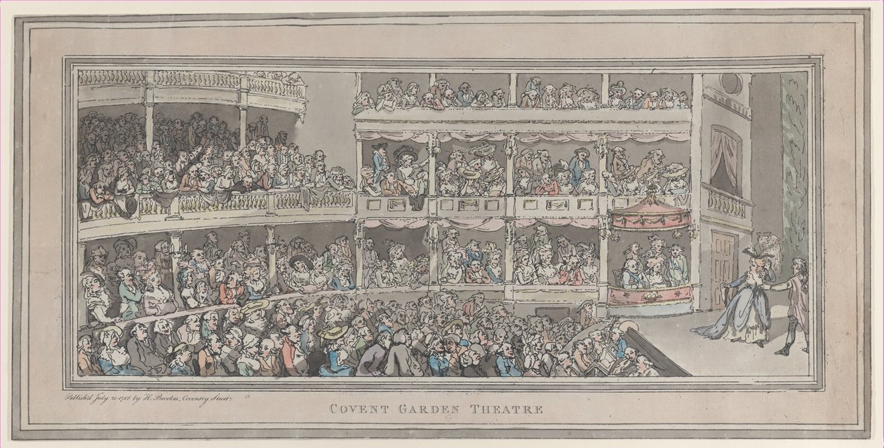 Covent Garden Theatre door Thomas Rowlandson