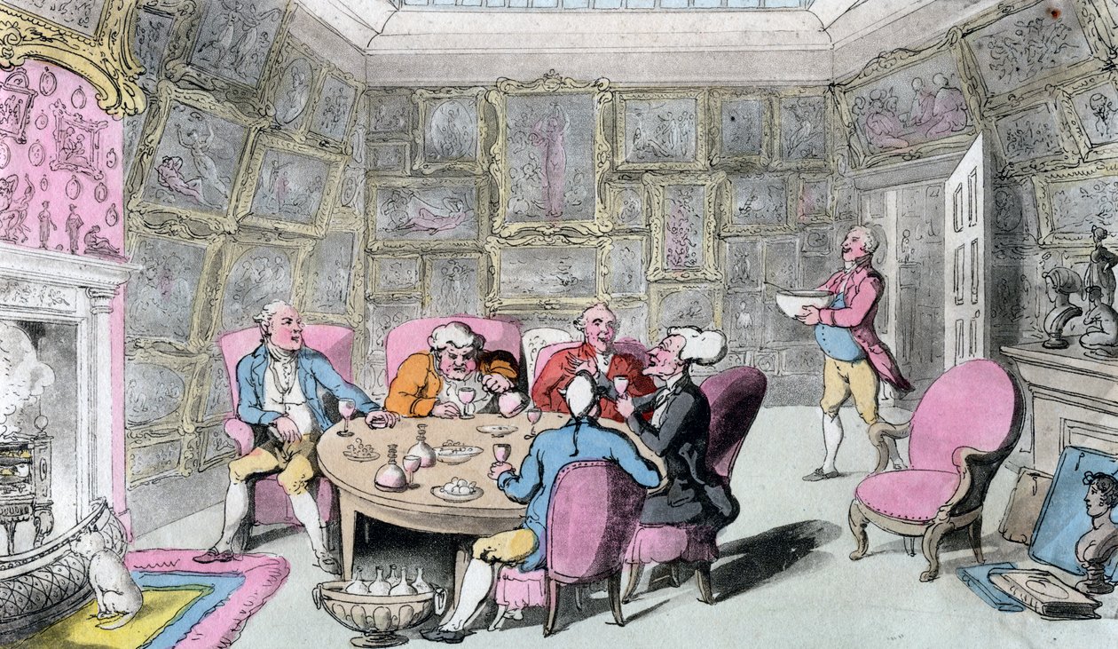 Doctor Syntax met Mijnheer, vroege 19e eeuw door Thomas Rowlandson
