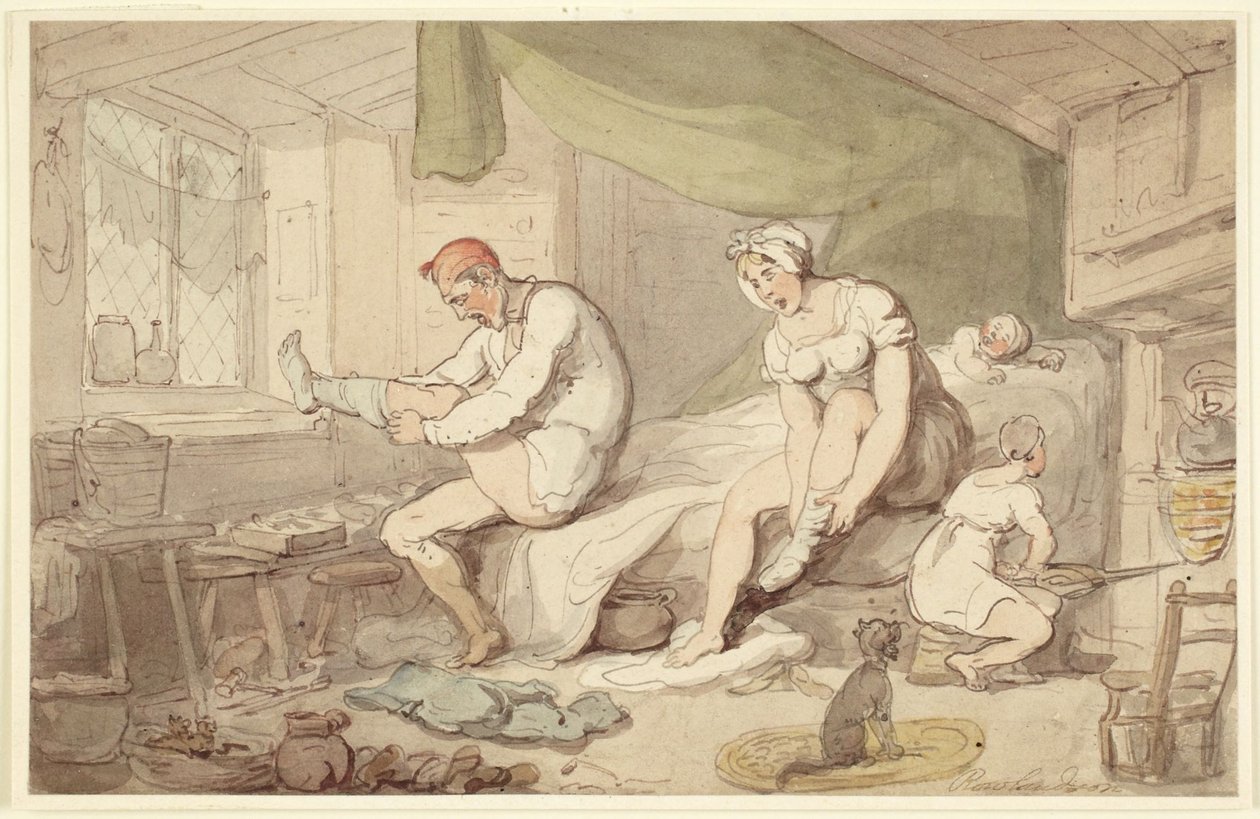 Aankleedscène door Thomas Rowlandson