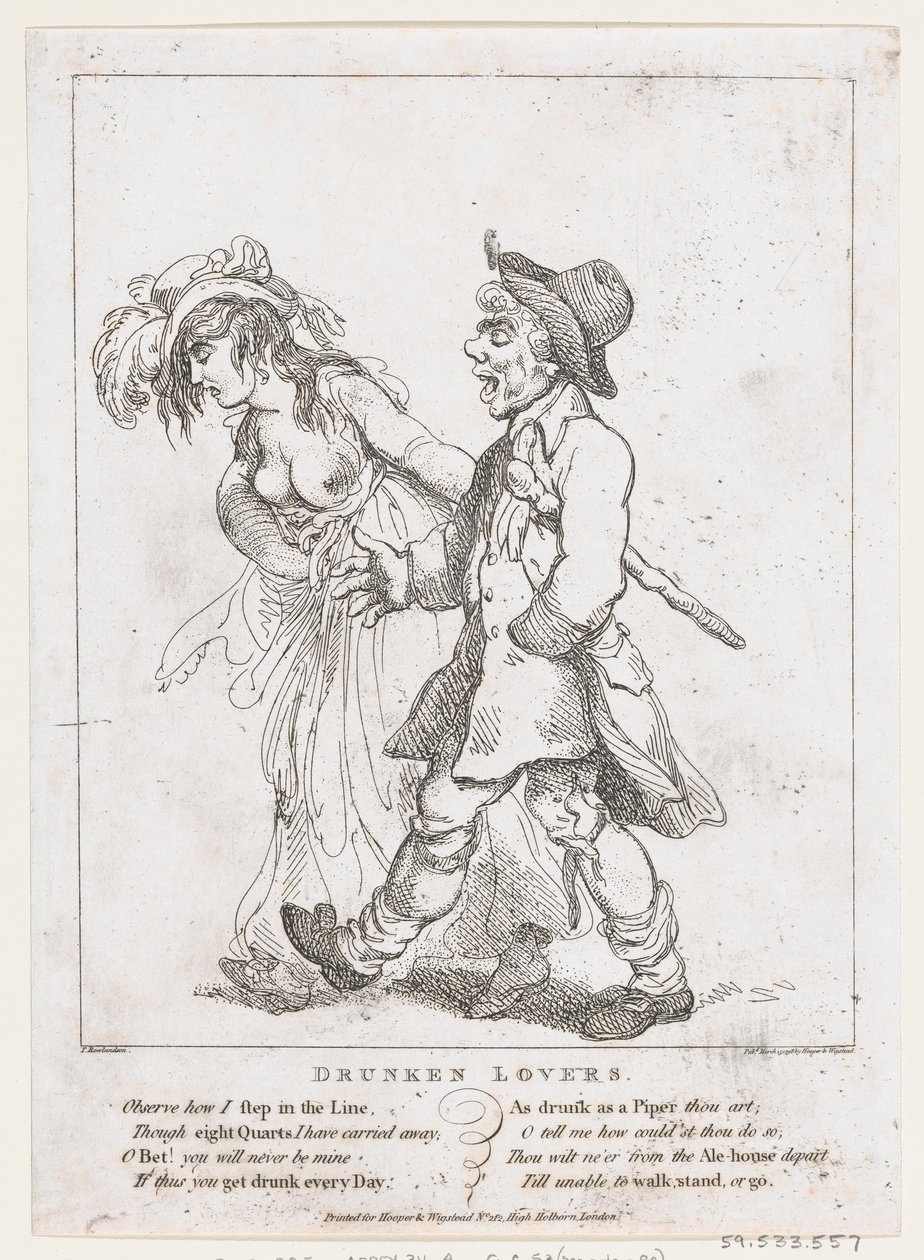 Dronken Geliefden, 15 maart 1798 door Thomas Rowlandson