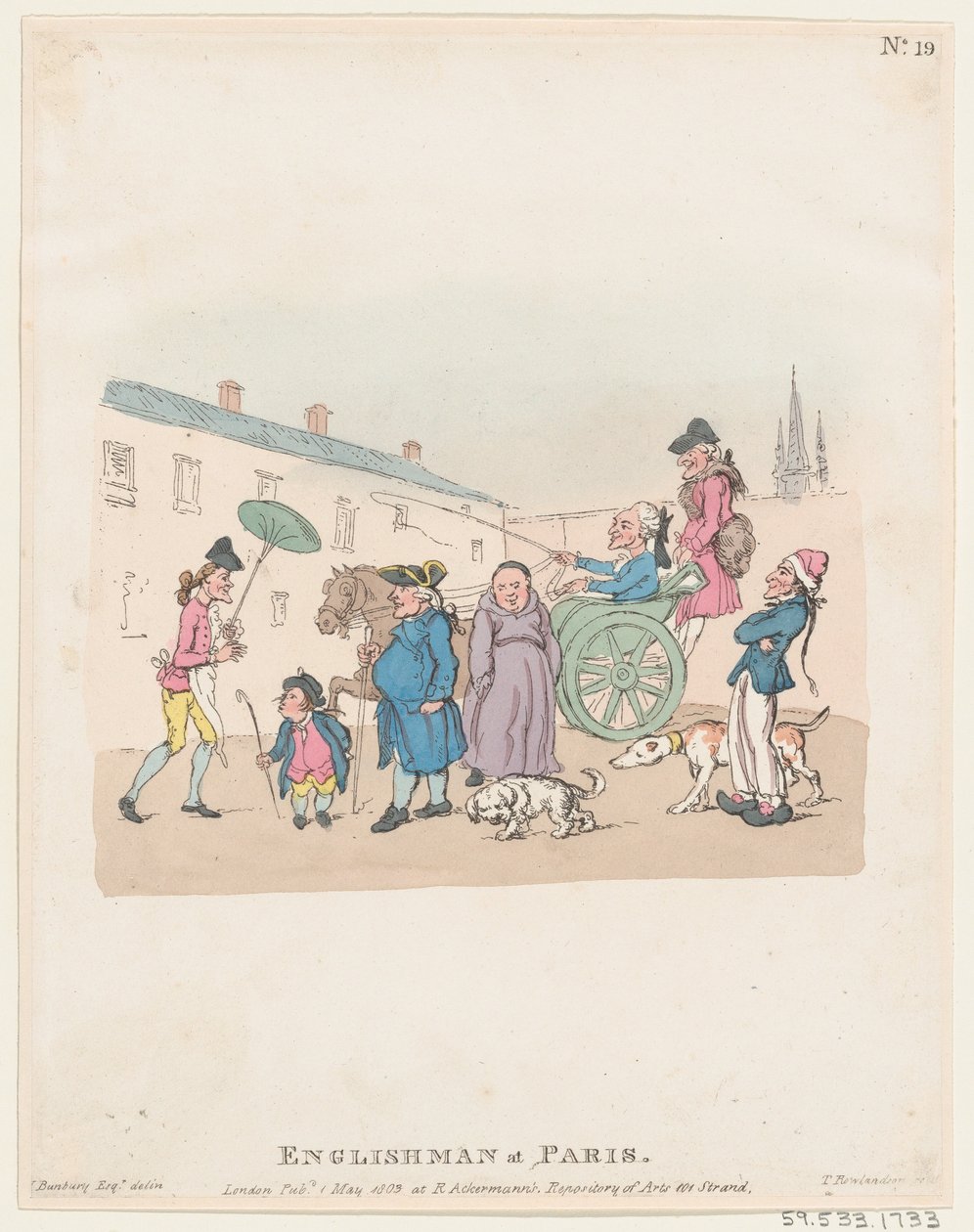 Engelsman in Parijs door Thomas Rowlandson