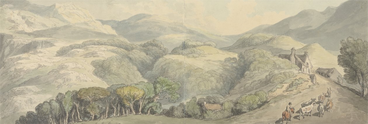 Ingang naar Festiniog, Wales door Thomas Rowlandson