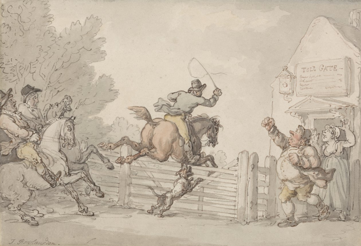 Het tol ontwijken door Thomas Rowlandson