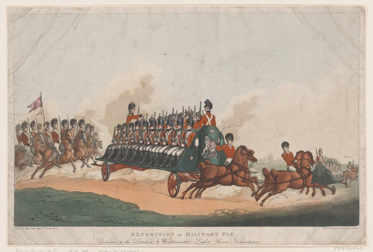 Expeditie, of Militaire Vlieg, 16 mei 1798 door Thomas Rowlandson