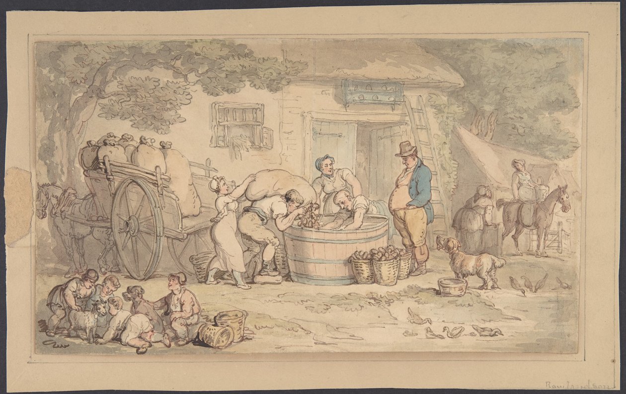 Landbouwtafereel door Thomas Rowlandson