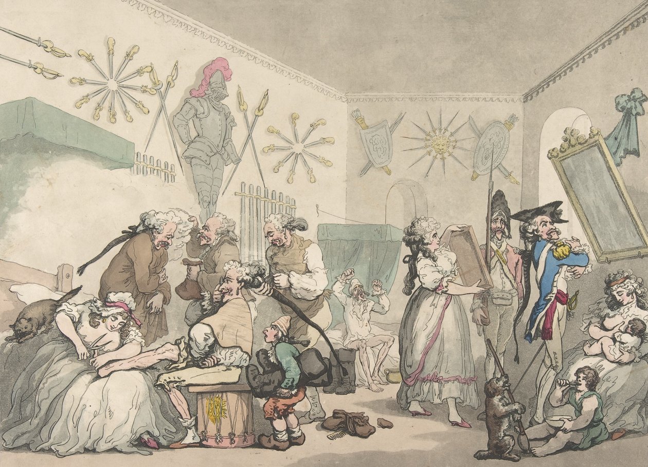 Franse Kazerne, 12 augustus 1791 door Thomas Rowlandson