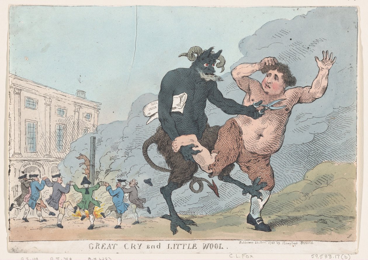 Great Cry and Little Wool door Thomas Rowlandson
