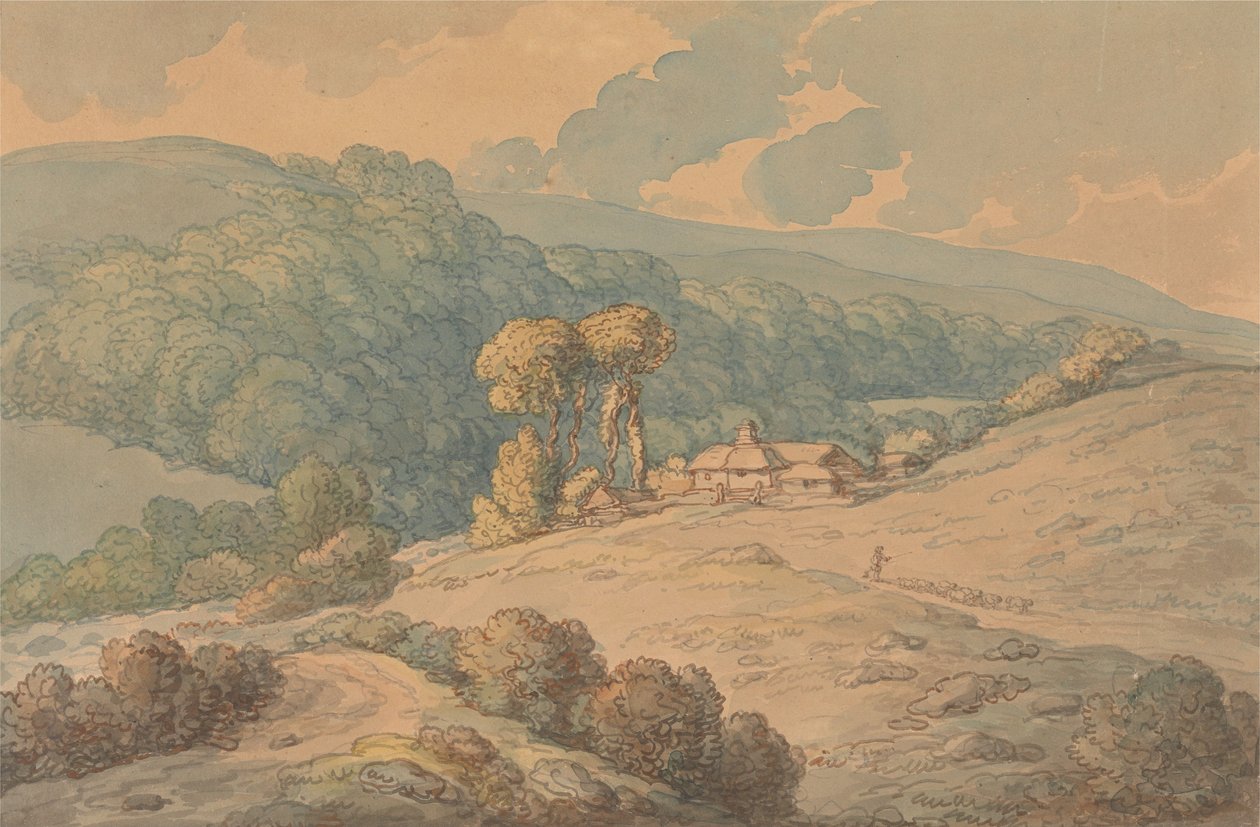 Hengar Wood, St. Tudy, Cornwall door Thomas Rowlandson