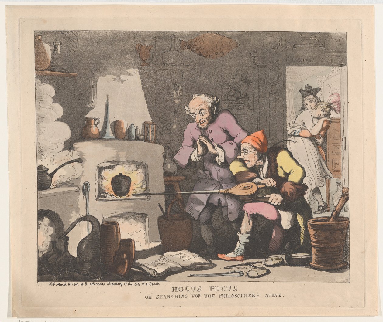 Hocus Pocus, of op zoek naar de Steen der Wijzen, 12 maart 1800 door Thomas Rowlandson