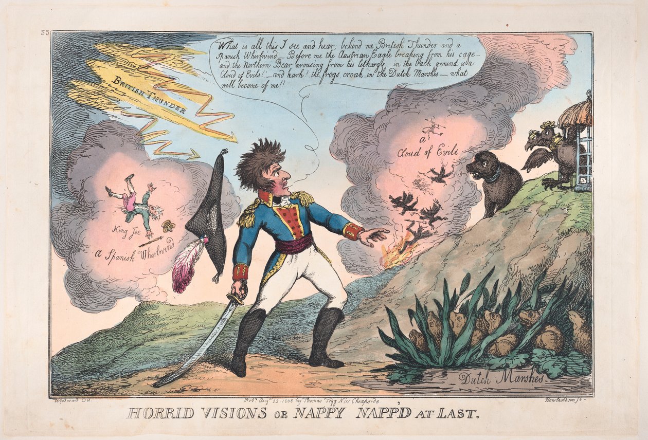 Vreselijke visioenen van Nappy door Thomas Rowlandson