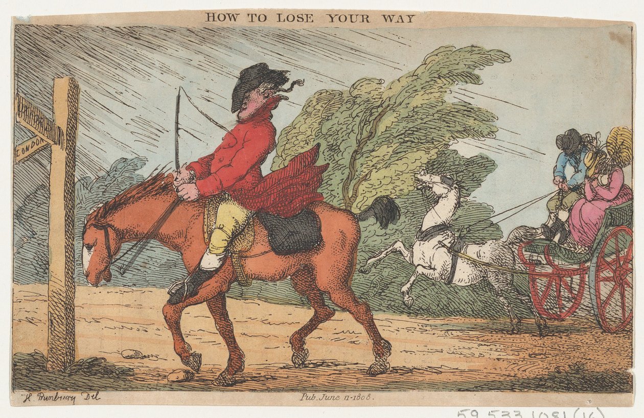 Hoe je de weg kwijtraakt door Thomas Rowlandson