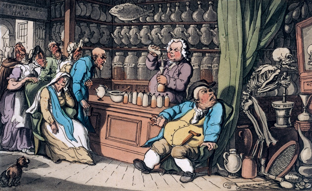 Ik heb een geheime kunst om elke kwaal te genezen, 1814 door Thomas Rowlandson
