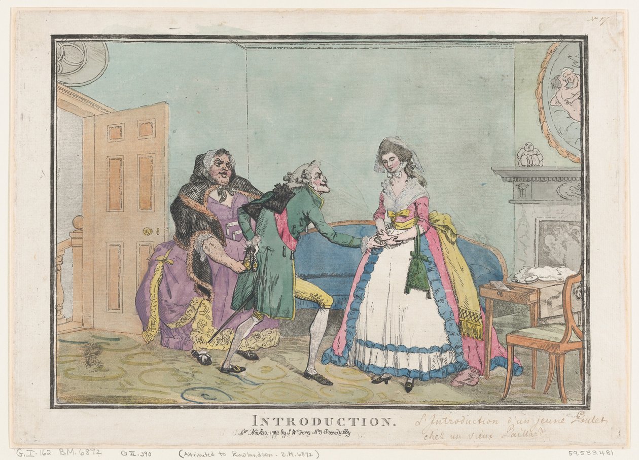 Introductie, 30 november 1793 door Thomas Rowlandson