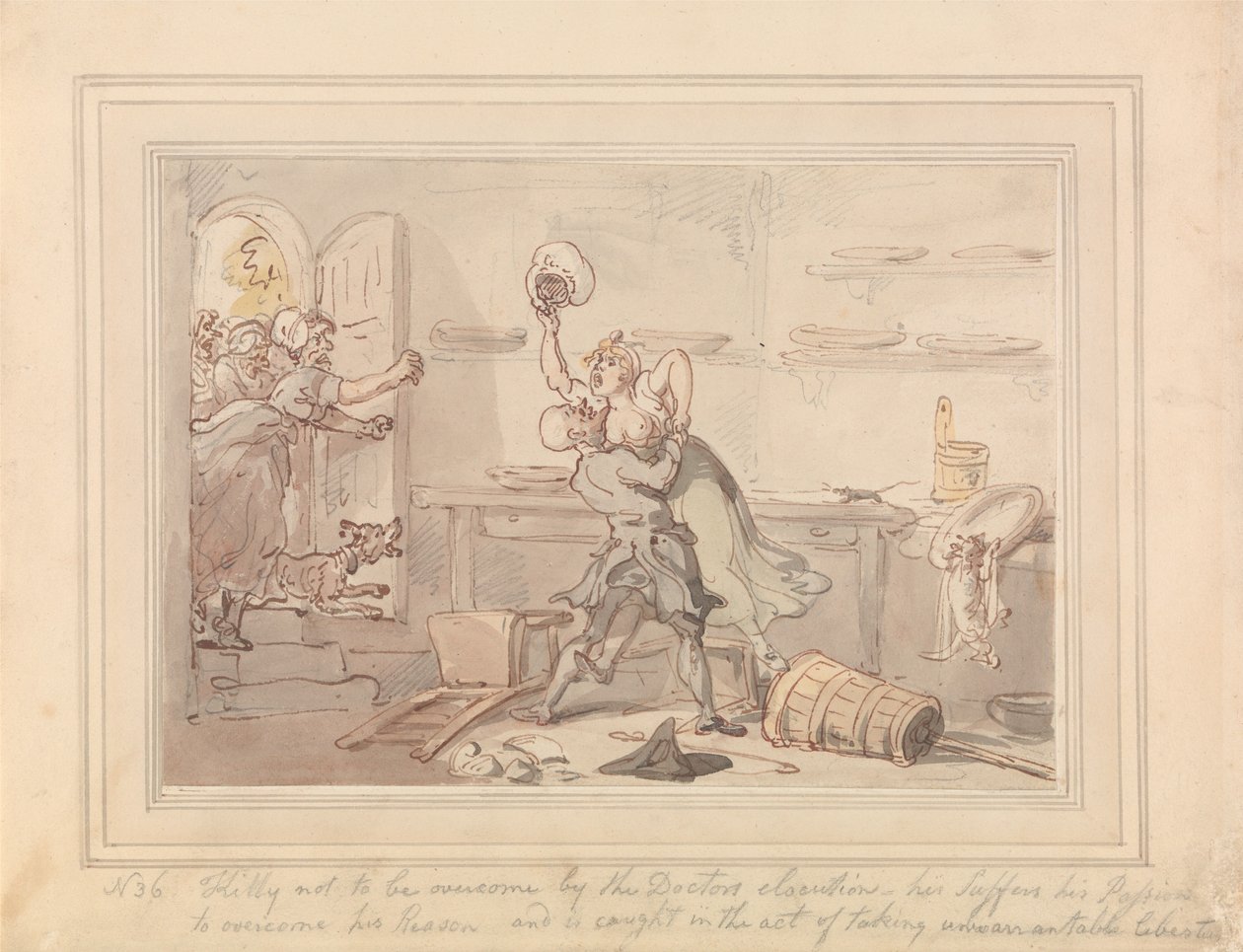 Kitty Overcome door Thomas Rowlandson