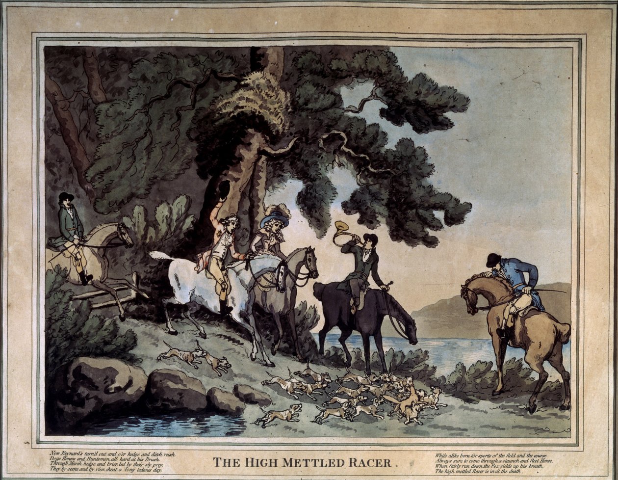De hoogmoedige renner door Thomas Rowlandson