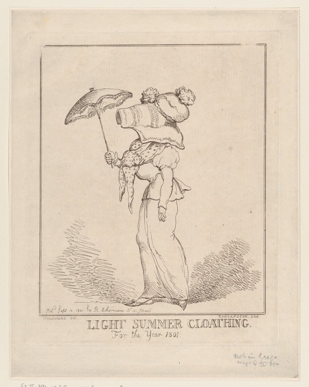 Lichte zomerkleding, 10 september 1801 door Thomas Rowlandson