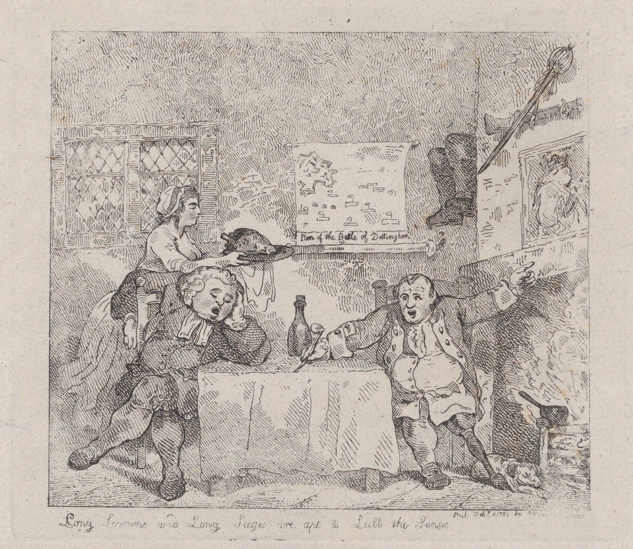 Lange preken en lange belegeringen zijn geneigd de zintuigen te verdoven, 11 februari 1783 door Thomas Rowlandson