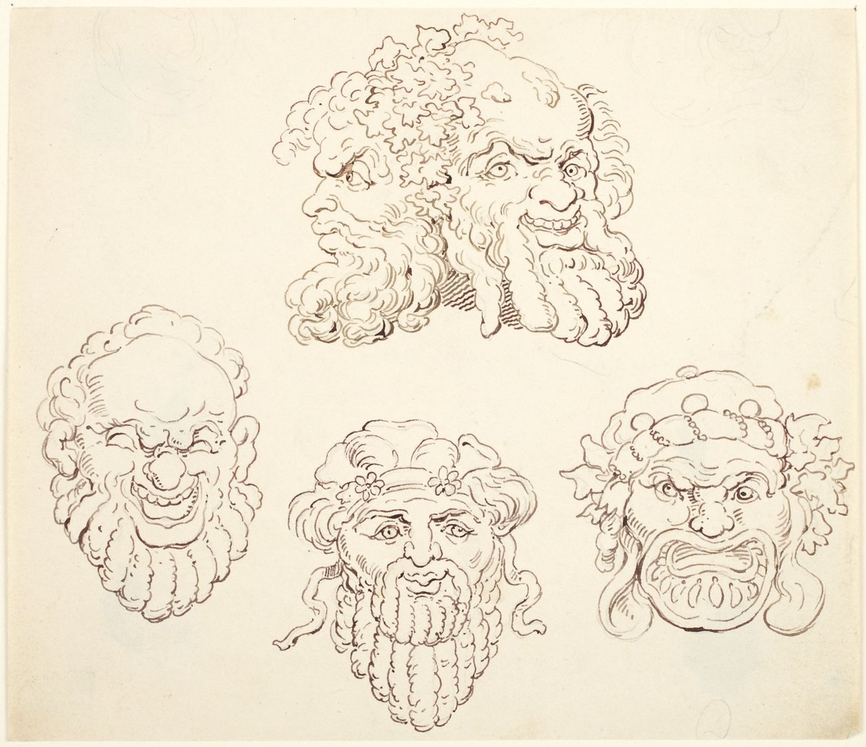 Maskers door Thomas Rowlandson