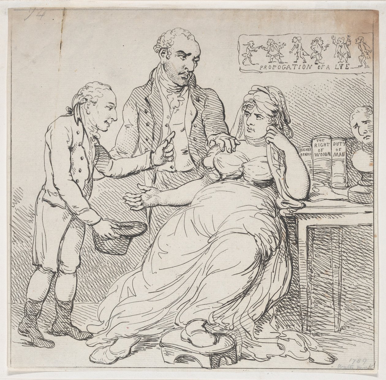 Melpomene in de put, of kinderspel verdedigd door theatrale monarchen, 14 december 1804 door Thomas Rowlandson