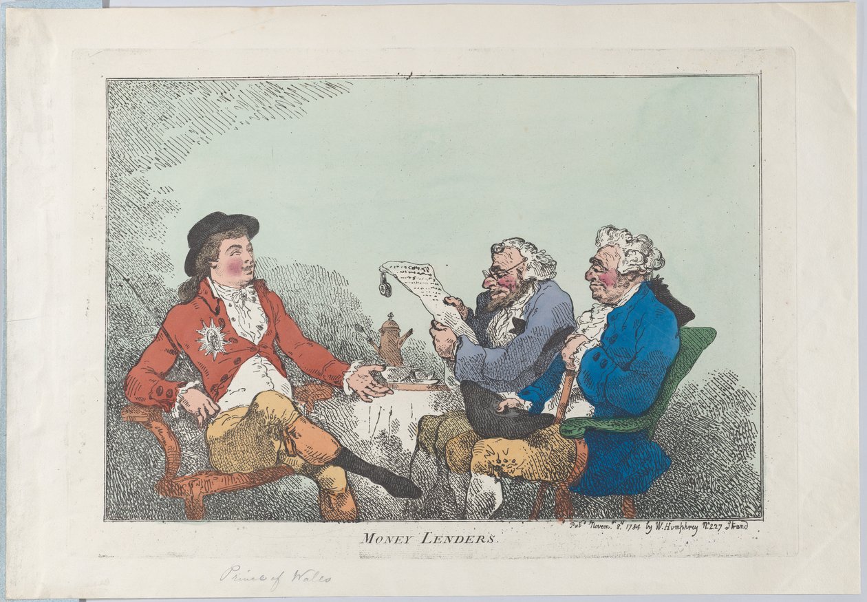 Geldschieters door Thomas Rowlandson