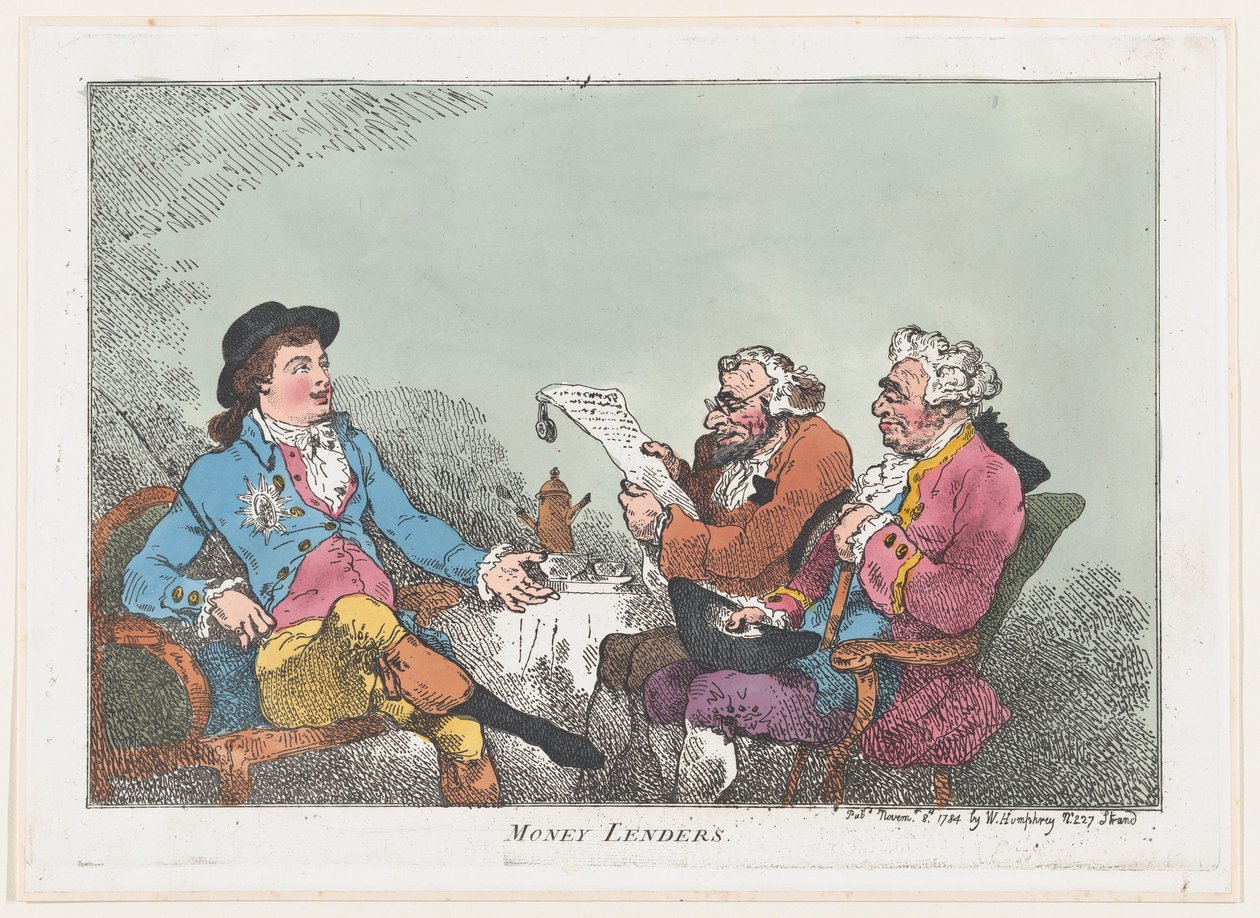 Geldschieters door Thomas Rowlandson
