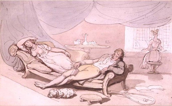 Muziek thuis door Thomas Rowlandson