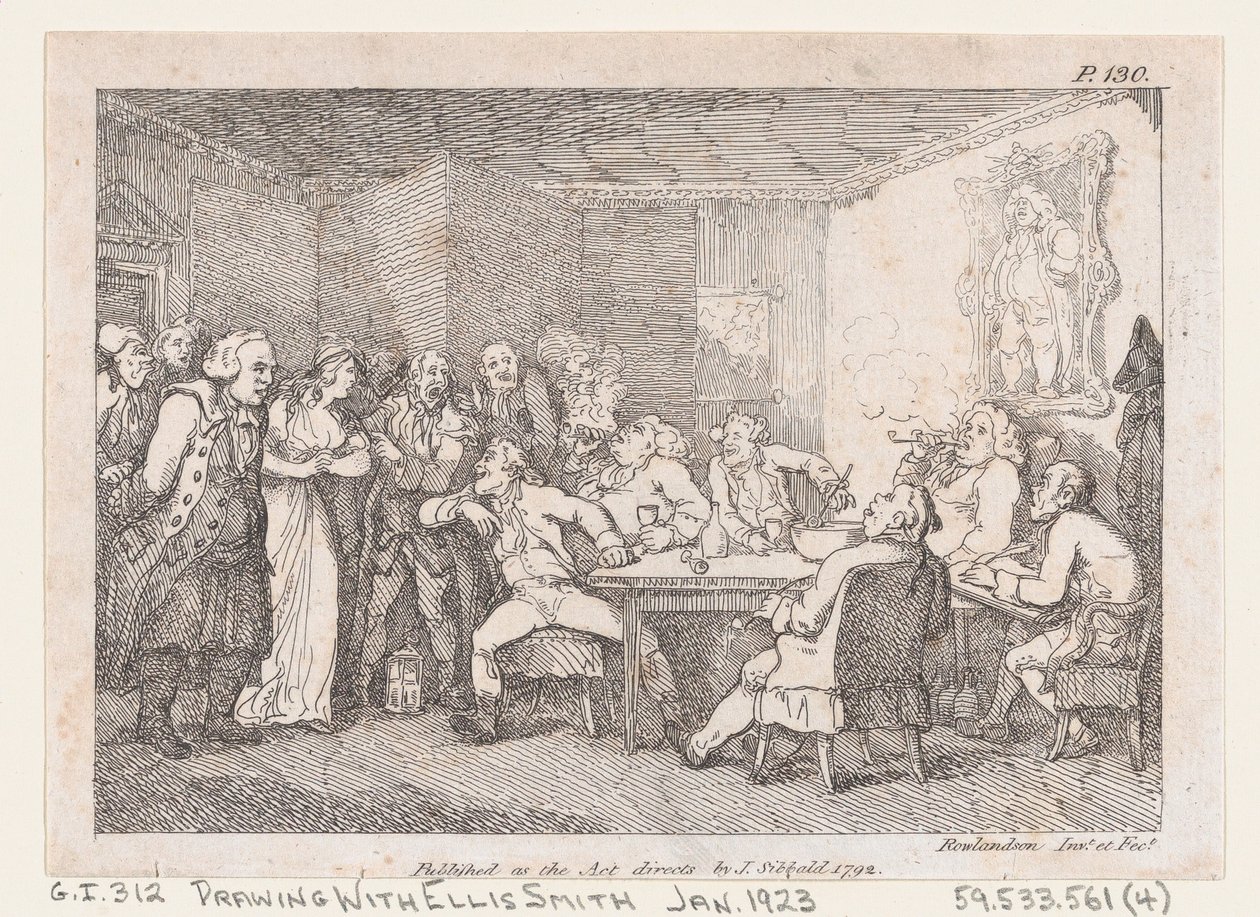 Parson Adams & Fanny onderzocht als verdachten voor de landrechter, uit The Adventures..., 1792 door Thomas Rowlandson